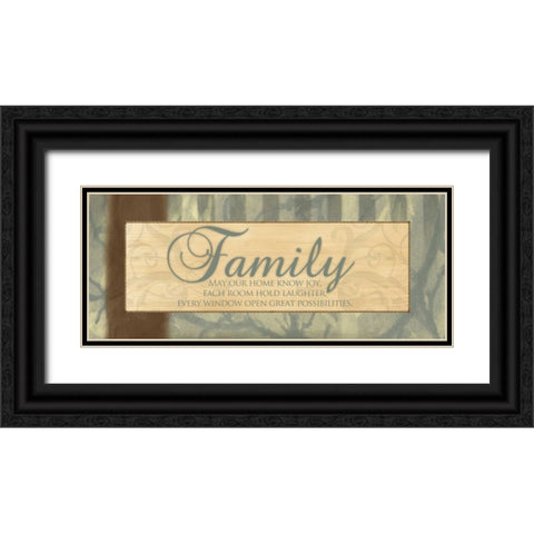 HOME OF JOY Black Ornate Wood Framed Art Print with Double Matting by Ballantyne, Piper