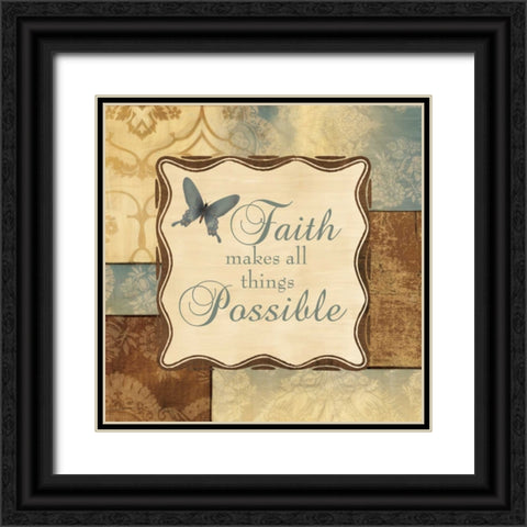 FAITH MAKES ALL THINGS POSSIBLE Black Ornate Wood Framed Art Print with Double Matting by Ballantyne, Piper