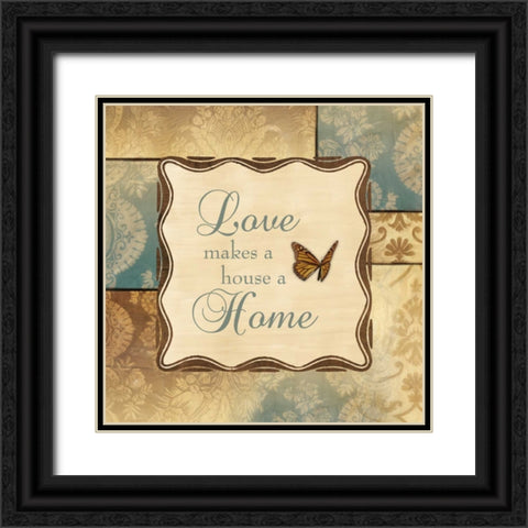 LOVE HOME Black Ornate Wood Framed Art Print with Double Matting by Ballantyne, Piper