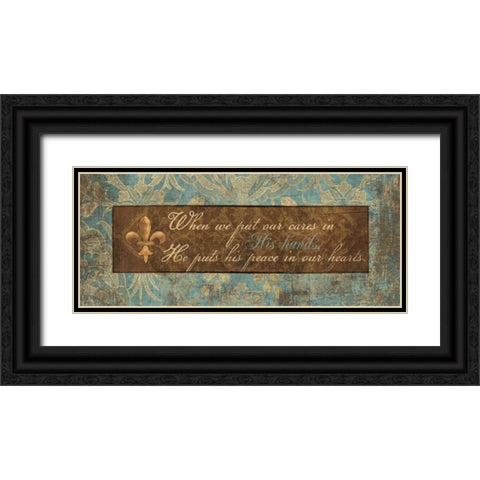 HIS HANDS Black Ornate Wood Framed Art Print with Double Matting by Ballantyne, Piper