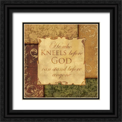 BEFORE GOD Black Ornate Wood Framed Art Print with Double Matting by Ballantyne, Piper