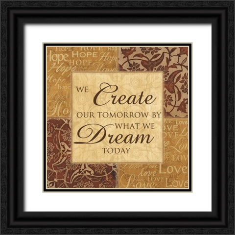 CREATE OUR TOMORROW Black Ornate Wood Framed Art Print with Double Matting by Ballantyne, Piper