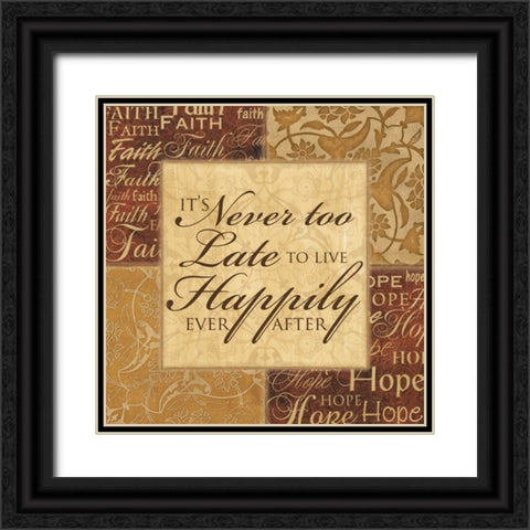 ITS NEVER TOO LATE Black Ornate Wood Framed Art Print with Double Matting by Ballantyne, Piper