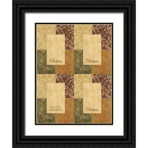 BELIEVE / CON DIOS Black Ornate Wood Framed Art Print with Double Matting by Ballantyne, Piper