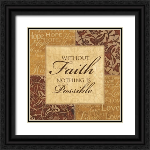 WITHOUT FAITH Black Ornate Wood Framed Art Print with Double Matting by Ballantyne, Piper