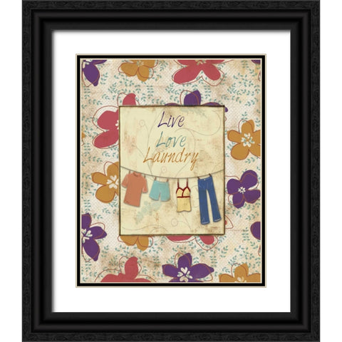 LIVE LOVE 61 Black Ornate Wood Framed Art Print with Double Matting by Ballantyne, Piper