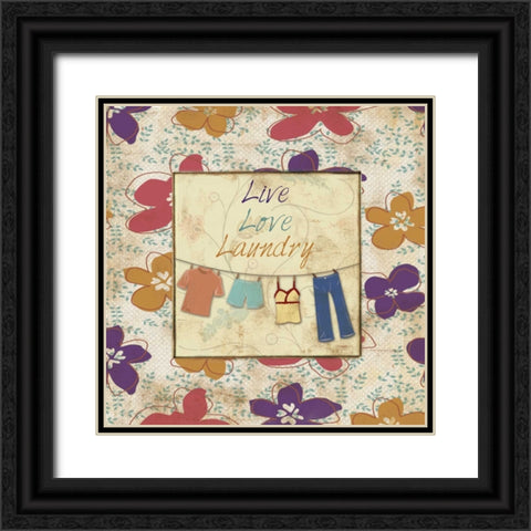 LIVE LOVE 61 Black Ornate Wood Framed Art Print with Double Matting by Ballantyne, Piper