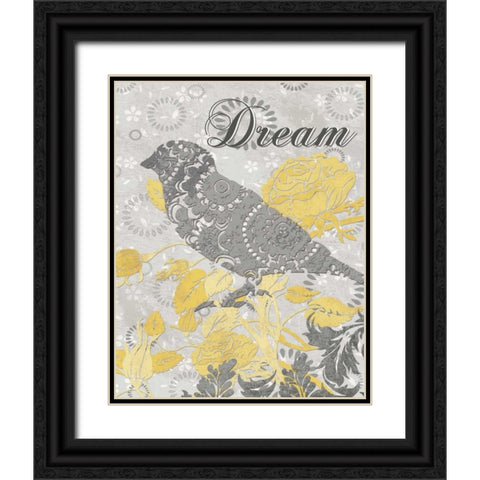 DREAM BIRD Black Ornate Wood Framed Art Print with Double Matting by Ballantyne, Piper