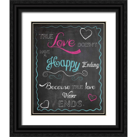 TRUE LOVE Black Ornate Wood Framed Art Print with Double Matting by Ballantyne, Piper