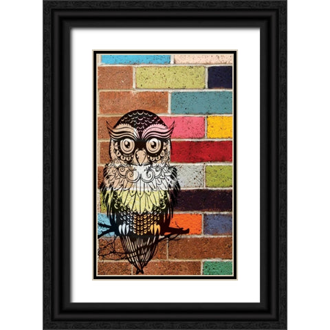 BRICK OWL Black Ornate Wood Framed Art Print with Double Matting by Ballantyne, Piper
