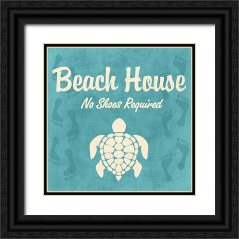 BEACH HOUSE Black Ornate Wood Framed Art Print with Double Matting by Ballantyne, Piper