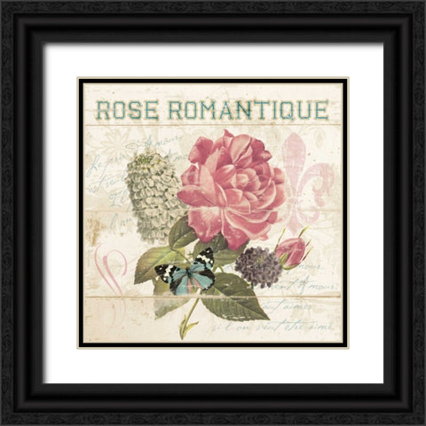 LA ROSE ROMANTIQUE Black Ornate Wood Framed Art Print with Double Matting by Ballantyne, Piper