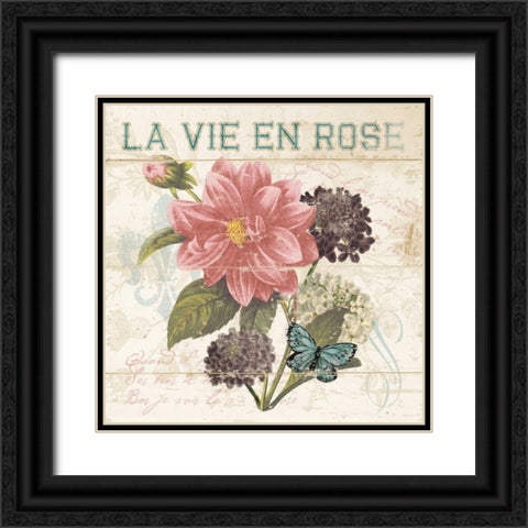 LA VIE EN ROSE Black Ornate Wood Framed Art Print with Double Matting by Ballantyne, Piper