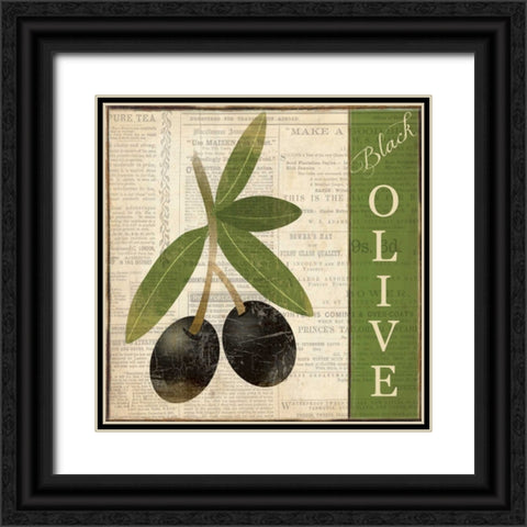 BLACK OLIVE Black Ornate Wood Framed Art Print with Double Matting by Ballantyne, Piper
