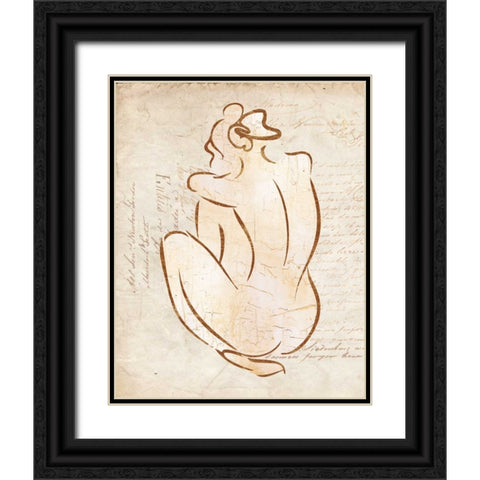 ROMANTIC WOMEN III Black Ornate Wood Framed Art Print with Double Matting by Ballantyne, Piper