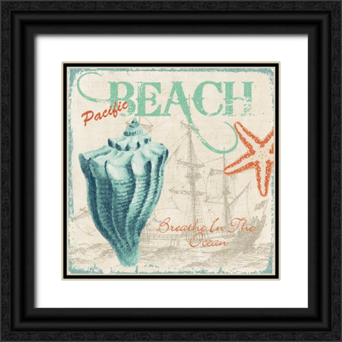 BREATHE IN THE OCEAN Black Ornate Wood Framed Art Print with Double Matting by Ballantyne, Piper