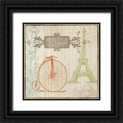 BON VOYAGE Black Ornate Wood Framed Art Print with Double Matting by Ballantyne, Piper