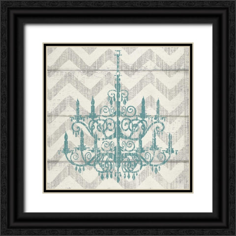 CHEVRON CHANDELIER II Black Ornate Wood Framed Art Print with Double Matting by Ballantyne, Piper