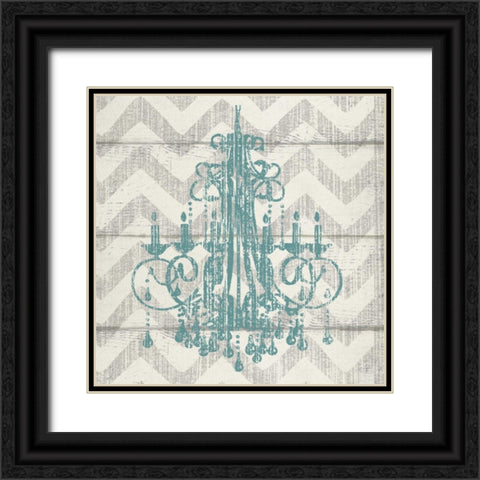 CHEVRON CHANDELIER I Black Ornate Wood Framed Art Print with Double Matting by Ballantyne, Piper