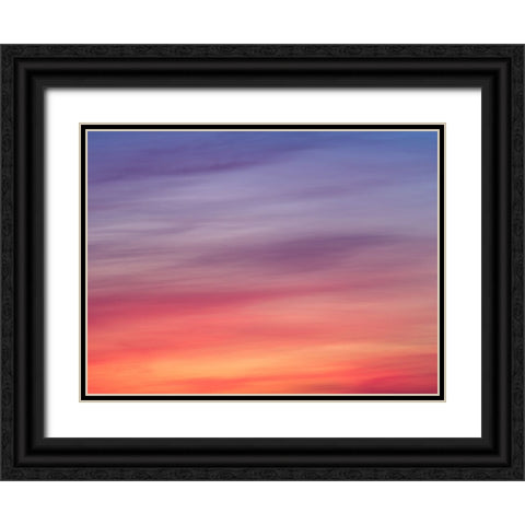 Colourful skies at sunset Black Ornate Wood Framed Art Print with Double Matting by Frank, Assaf