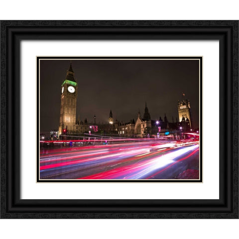 AF20110428 London 009C03 Black Ornate Wood Framed Art Print with Double Matting by Frank, Assaf