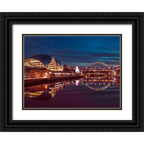 AF20120826 Newcastle 006-Edit Black Ornate Wood Framed Art Print with Double Matting by Frank, Assaf