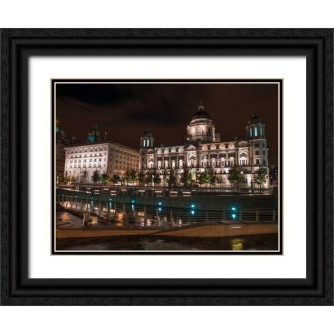 AF20120930 Liverpool 250 Black Ornate Wood Framed Art Print with Double Matting by Frank, Assaf