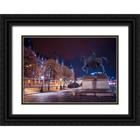 AF20120930 Liverpool 288C03 Black Ornate Wood Framed Art Print with Double Matting by Frank, Assaf