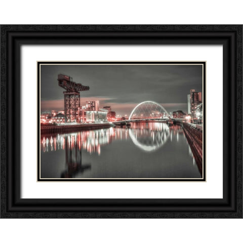 AF20121004 Glasgow 230XC02 Black Ornate Wood Framed Art Print with Double Matting by Frank, Assaf