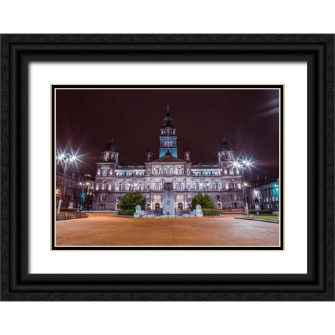AF20121004 Glasgow 264C05 Black Ornate Wood Framed Art Print with Double Matting by Frank, Assaf