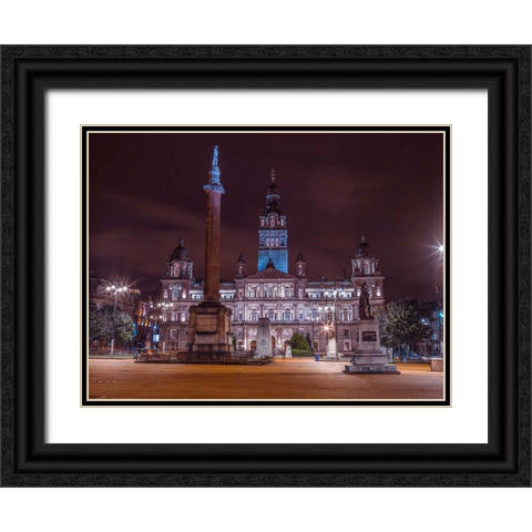 AF20121004 Glasgow 260C06 Black Ornate Wood Framed Art Print with Double Matting by Frank, Assaf