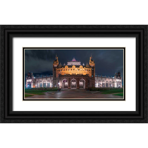 AF20121004 Glasgow 248PC07 Black Ornate Wood Framed Art Print with Double Matting by Frank, Assaf