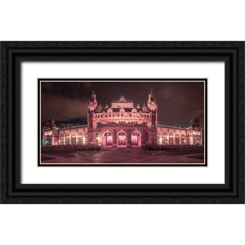 AF20121004 Glasgow 248PC08 Black Ornate Wood Framed Art Print with Double Matting by Frank, Assaf