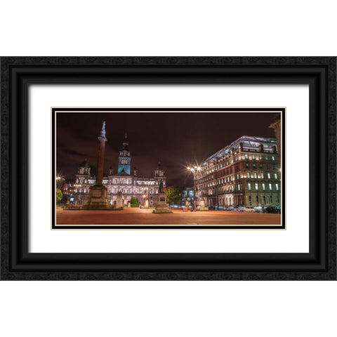 AF20121004 Glasgow 259 Black Ornate Wood Framed Art Print with Double Matting by Frank, Assaf