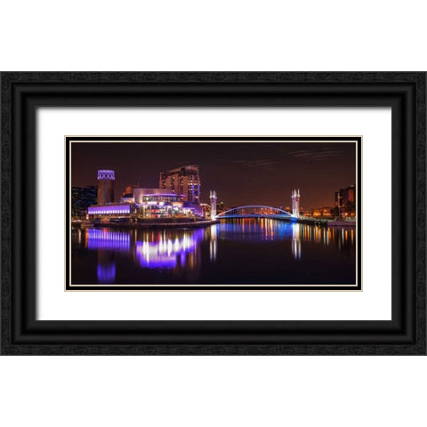AF20120929 Manchester 195 Black Ornate Wood Framed Art Print with Double Matting by Frank, Assaf