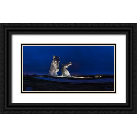 AF20150306 The Kelpies 1287P Black Ornate Wood Framed Art Print with Double Matting by Frank, Assaf
