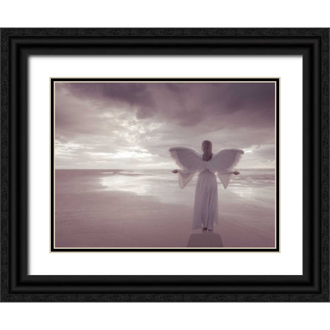 AF20121001 Sea 058PC01 Black Ornate Wood Framed Art Print with Double Matting by Frank, Assaf