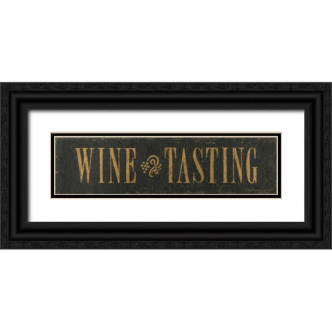Wine Tasting Black Ornate Wood Framed Art Print with Double Matting by Marrott, Stephanie