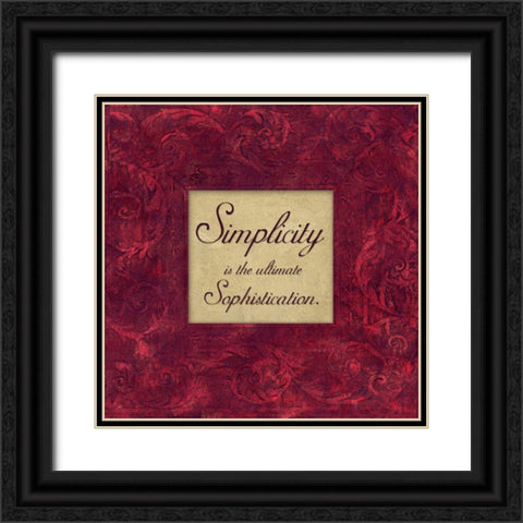 Simplicity Black Ornate Wood Framed Art Print with Double Matting by Marrott, Stephanie