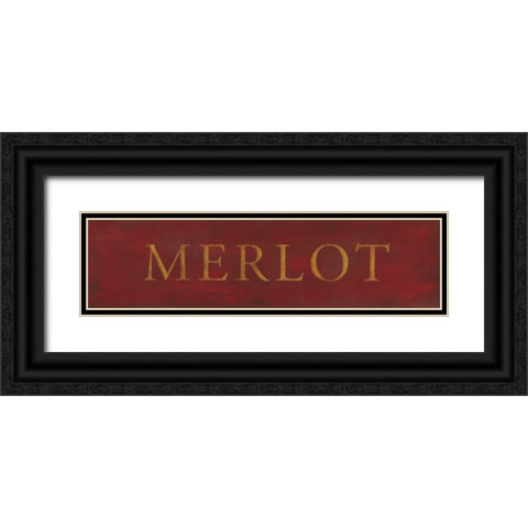 Merlot Black Ornate Wood Framed Art Print with Double Matting by Marrott, Stephanie