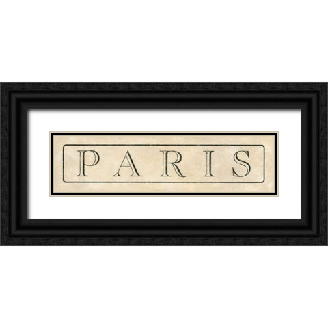 Paris Black Ornate Wood Framed Art Print with Double Matting by Marrott, Stephanie