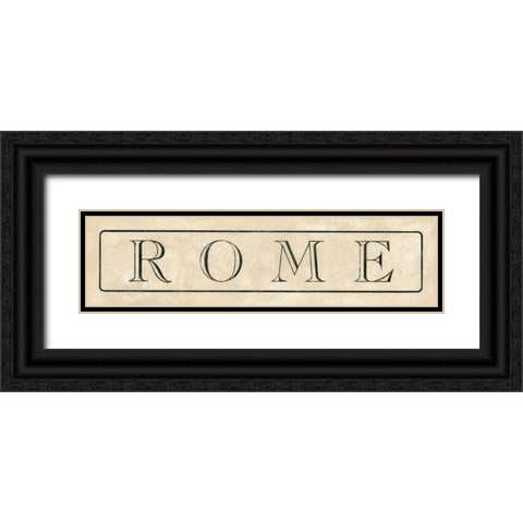 Rome Black Ornate Wood Framed Art Print with Double Matting by Marrott, Stephanie