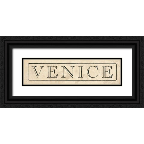 Venice Black Ornate Wood Framed Art Print with Double Matting by Marrott, Stephanie