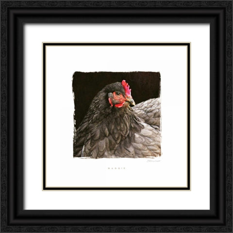 Maggie Black Ornate Wood Framed Art Print with Double Matting by Marrott, Stephanie