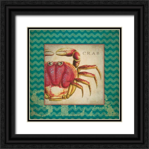 Crab Black Ornate Wood Framed Art Print with Double Matting by Marrott, Stephanie