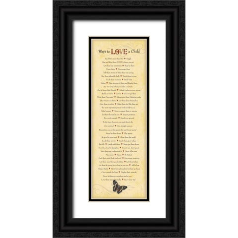 Love a Child Black Ornate Wood Framed Art Print with Double Matting by Marrott, Stephanie