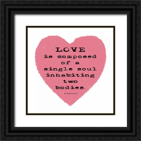 Love Is Black Ornate Wood Framed Art Print with Double Matting by Marrott, Stephanie
