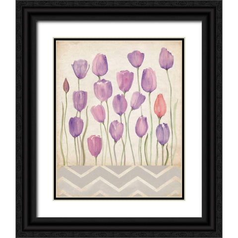 Orchid Tulips Black Ornate Wood Framed Art Print with Double Matting by Marrott, Stephanie