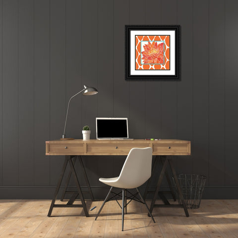 Modern Flower II Black Ornate Wood Framed Art Print with Double Matting by Marrott, Stephanie