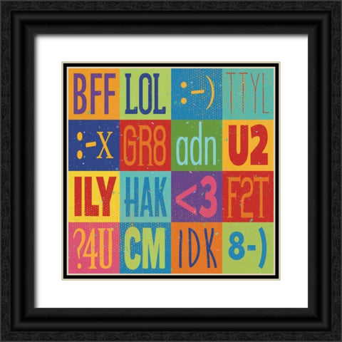 Text Talk Black Ornate Wood Framed Art Print with Double Matting by Marrott, Stephanie